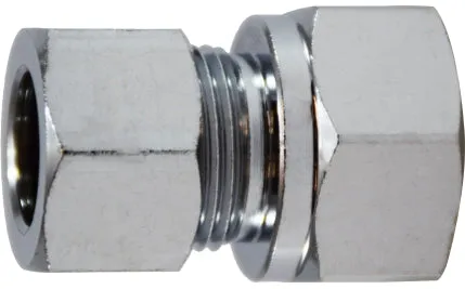 3/8" OD Chrome Plated Brass Compression Female Adapter qt