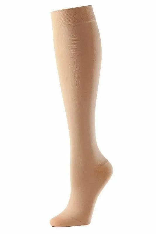 Actilymph Class 1 Petite Below Knee Closed Toe Compression Stockings Large Sand