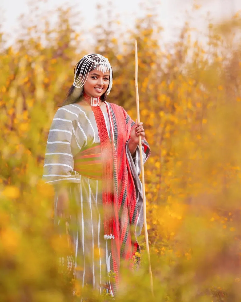 Beautiful Oromo Dress Traditional Oromo Cultural Dress with Head and Neck Accessories