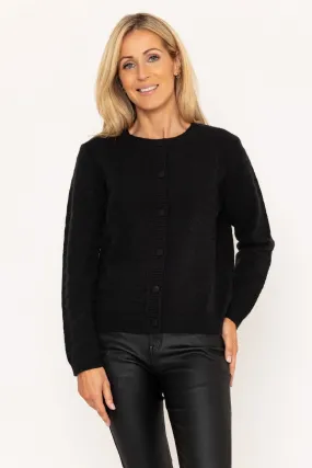 Black Cashmere Blend Cardigan