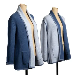 Blue & Light Blue Reversible Cardigan