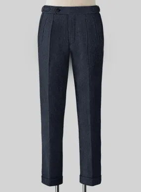 Blue Heavy Highland Tweed Trousers