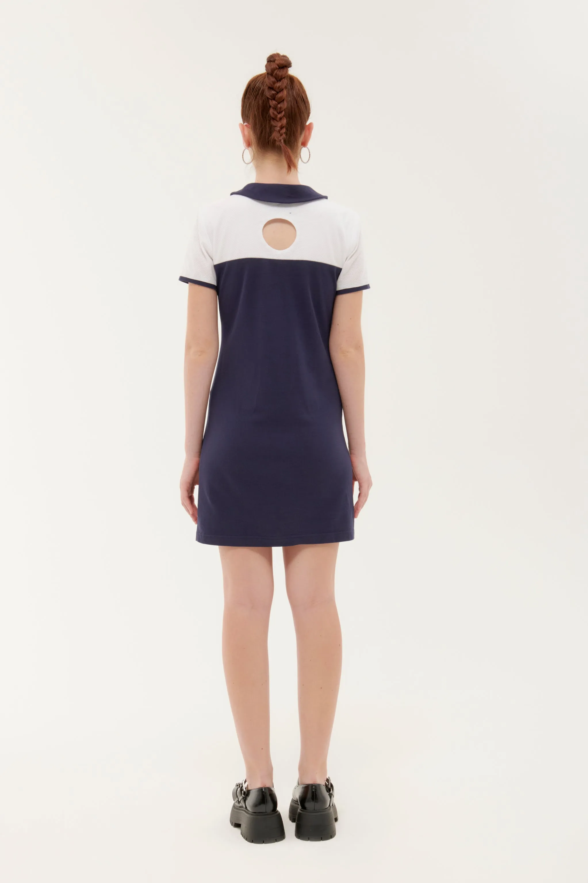 BLUE PIQUÉ MINI "CLUB DRESS"