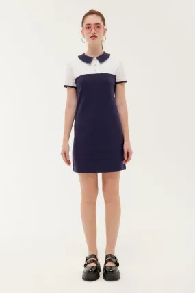 BLUE PIQUÉ MINI "CLUB DRESS"