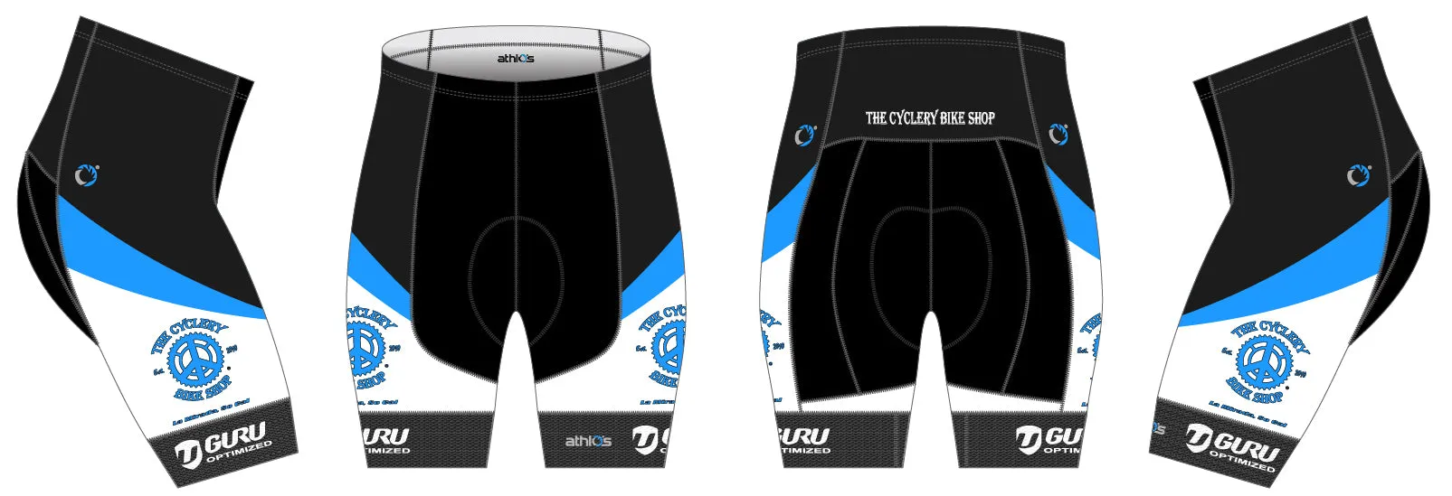 Blue Split-Zero Short Women's - The Cyclery Bike Shop