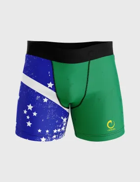 BRAZIL FLAG COMPRESSION SHORT 7"