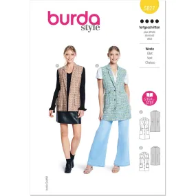 Burda Style Pattern 5827 Misses' Vest B5827