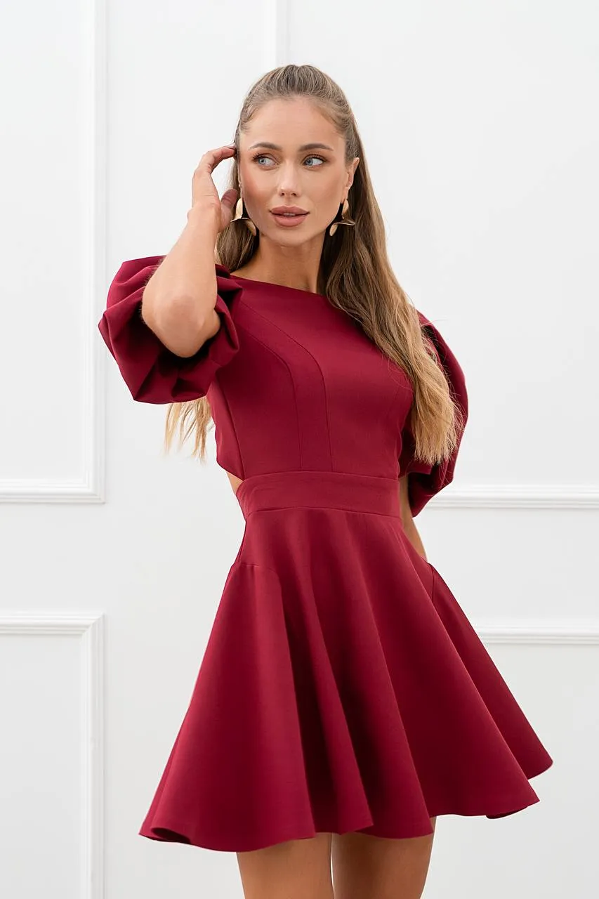 Burgundy mini dress “Merlot”