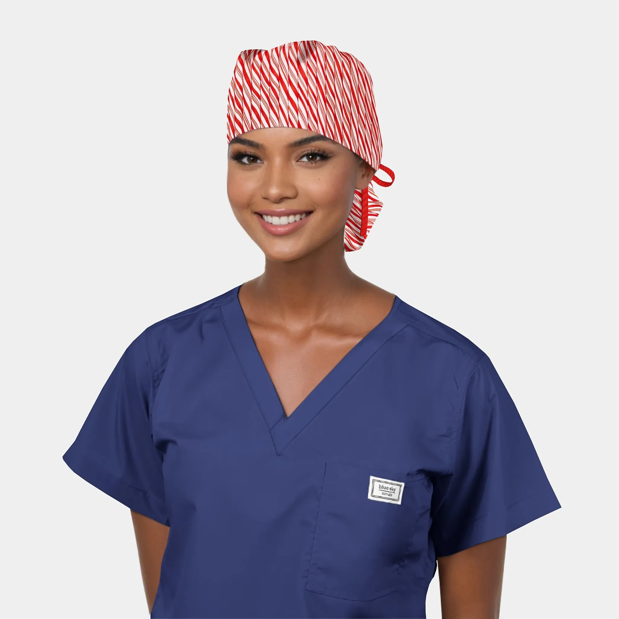 Candy Cane - Pony Scrub Caps