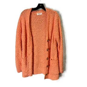 Cardigan By Zenana Outfitters In Peach, Size: L