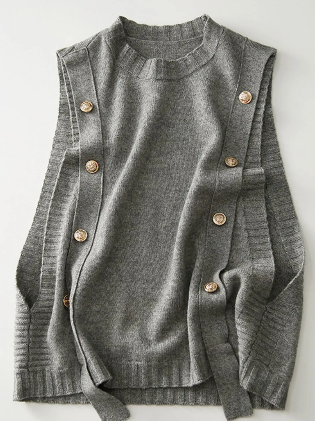 Celestine Vest | Los Knopen Mouwloos Vest