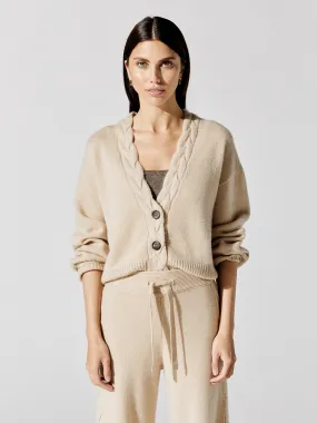 Cleo Cashmere Cardigan - Biscuit