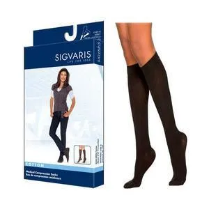 Cotton Comfort Calf, 20-30, X-Large, Long, Closed, Black