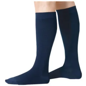 Cotton Comfort Calf, 30-40, Large, Long, Closed, Navy