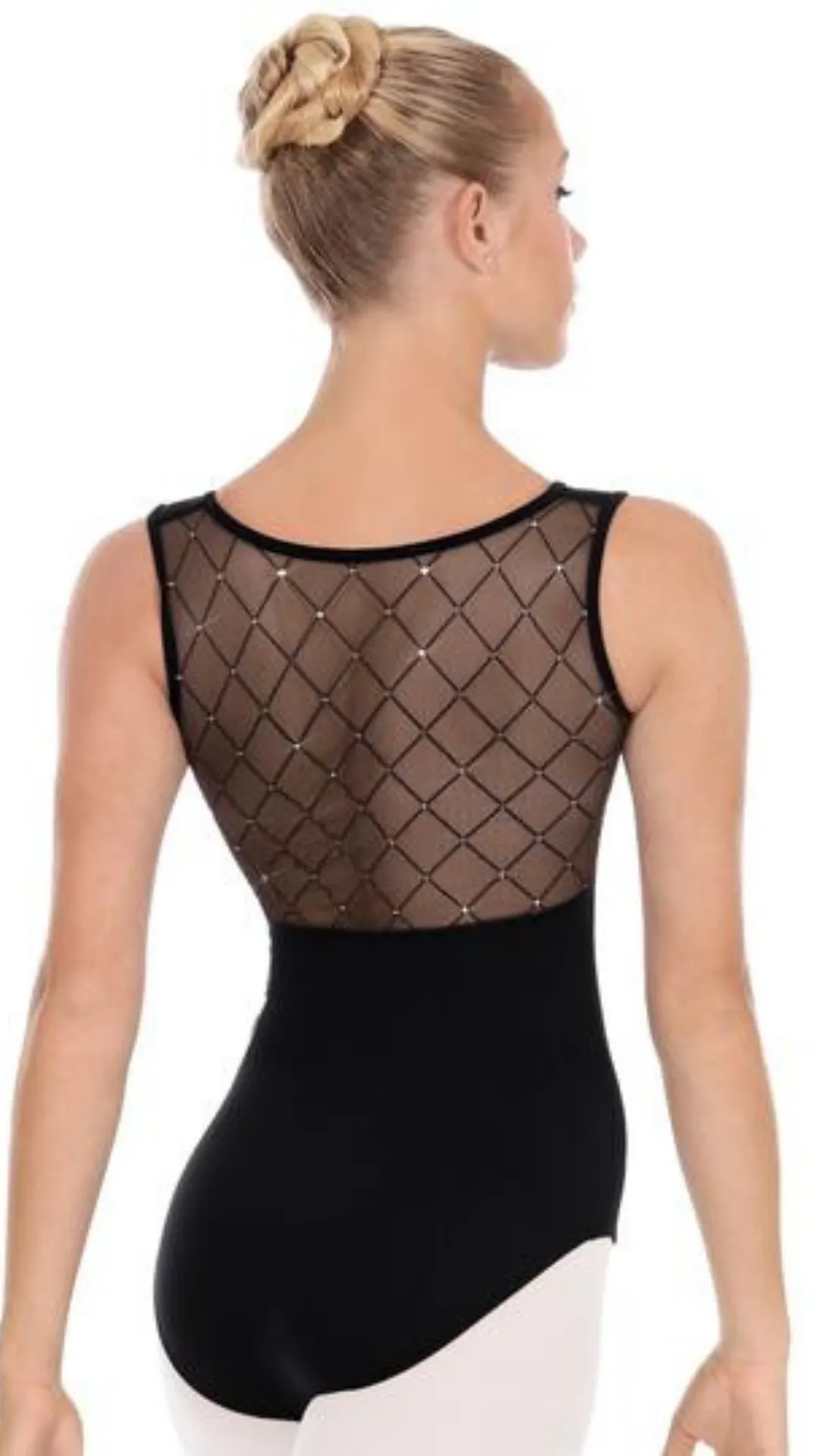 Diamond Mesh Back Tank Leotard 45870