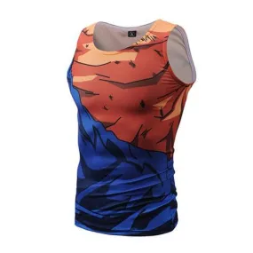 Dragon Orange and Blue Ravaged Workout Tank