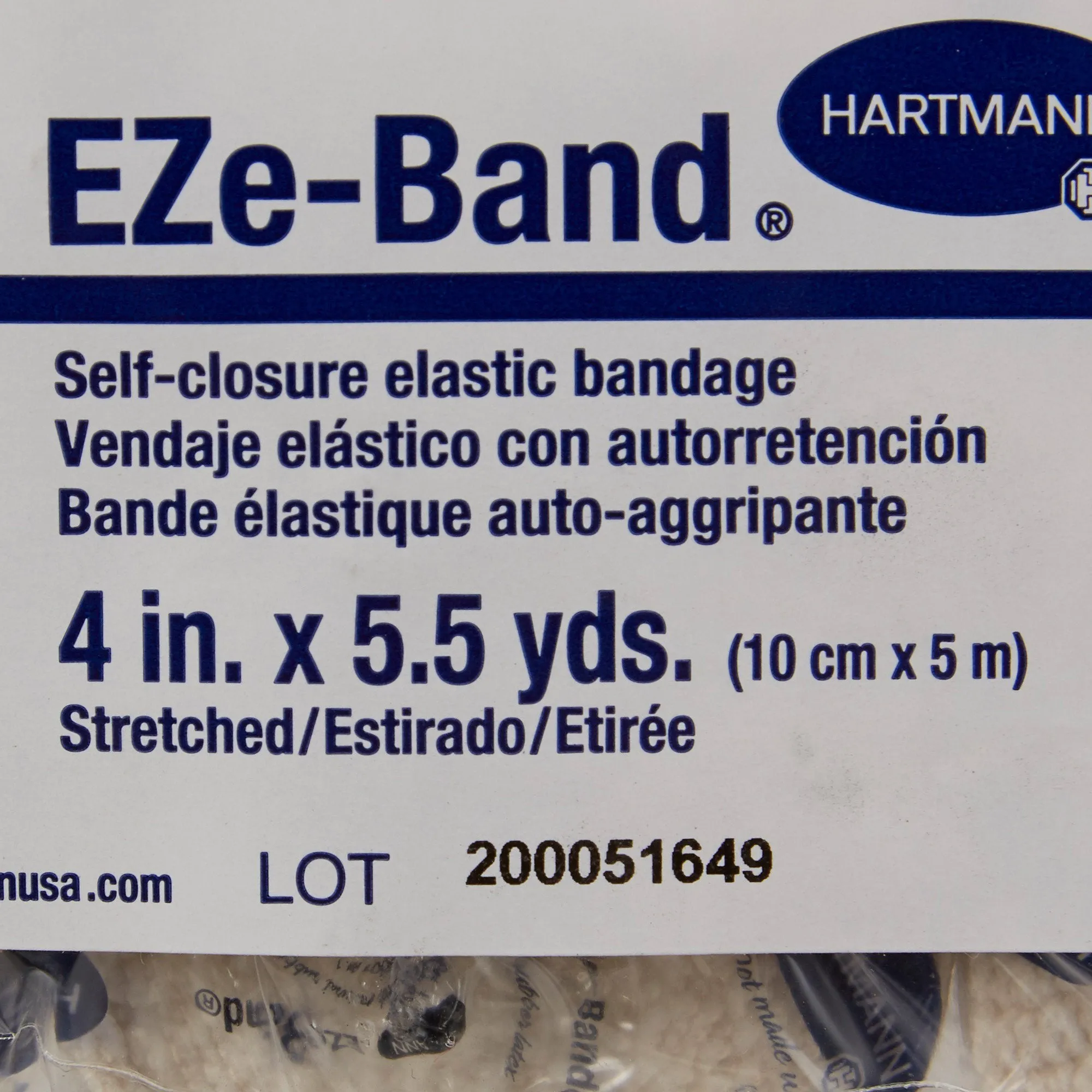 EZe-Band® LF Double Hook and Loop Closure Elastic Bandage, 4 Inch x 5-1/2 Yard