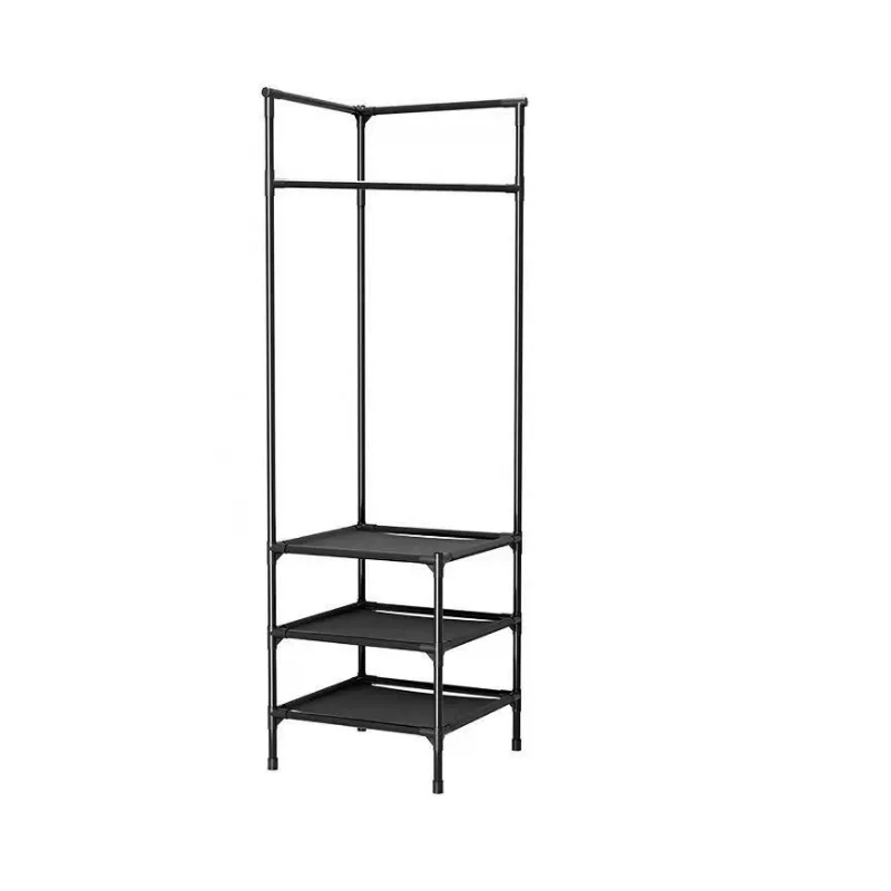 Freestabding 3 Tier Shelf With Coat Hanger Rack F 52-8-1535