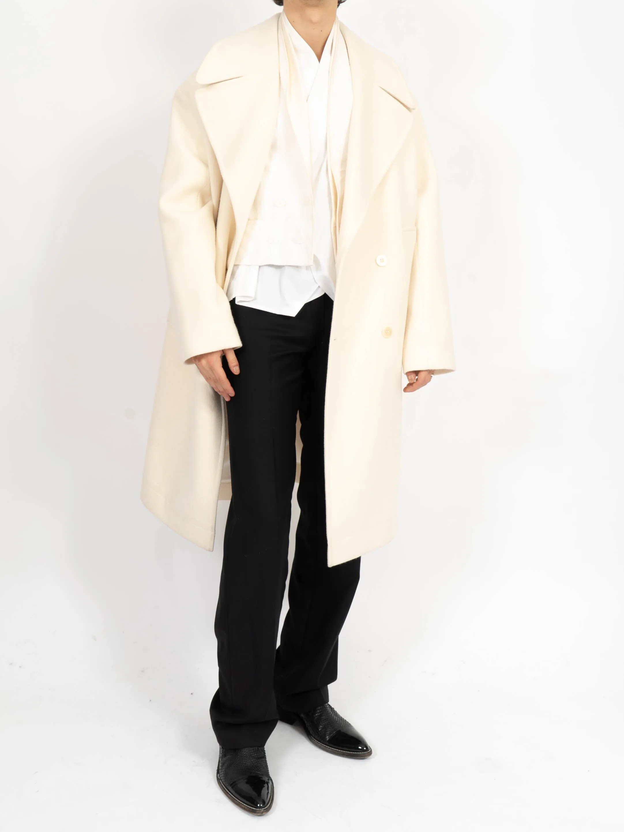 FW20 Oversized Ivory Peacoat