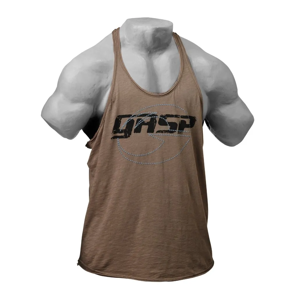 GASP Deep Cut Slub Tank - Wash Green