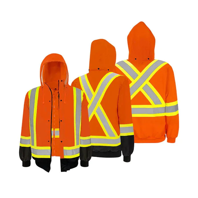 Hi-Vis 3-In-1 Winter Traffic Jacket by Ground Force - Style TJ3