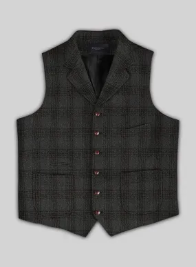 Highlander Gray Classic Check Tweed Hunting Vest