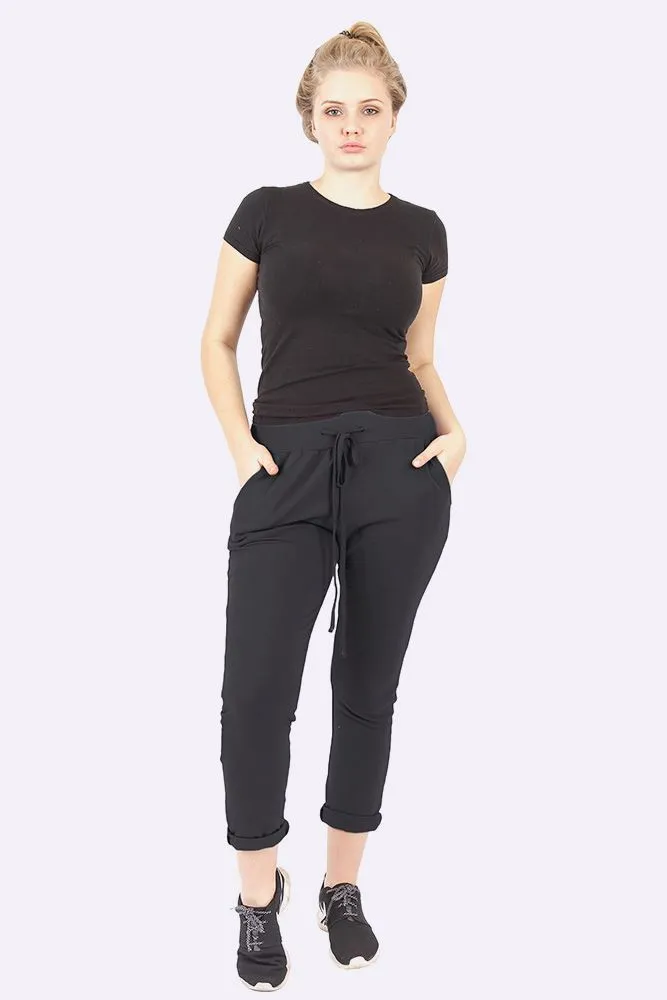 ITALIAN PLAIN POCKET TROUSERS