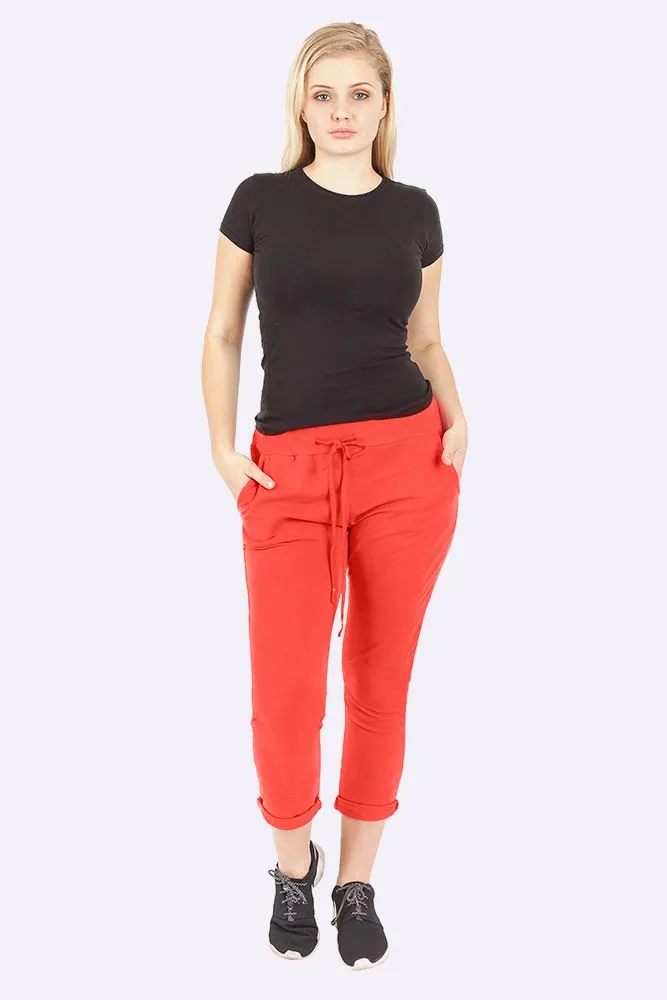 ITALIAN PLAIN POCKET TROUSERS