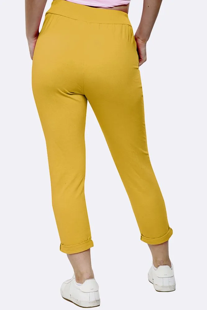 ITALIAN PLAIN POCKET TROUSERS