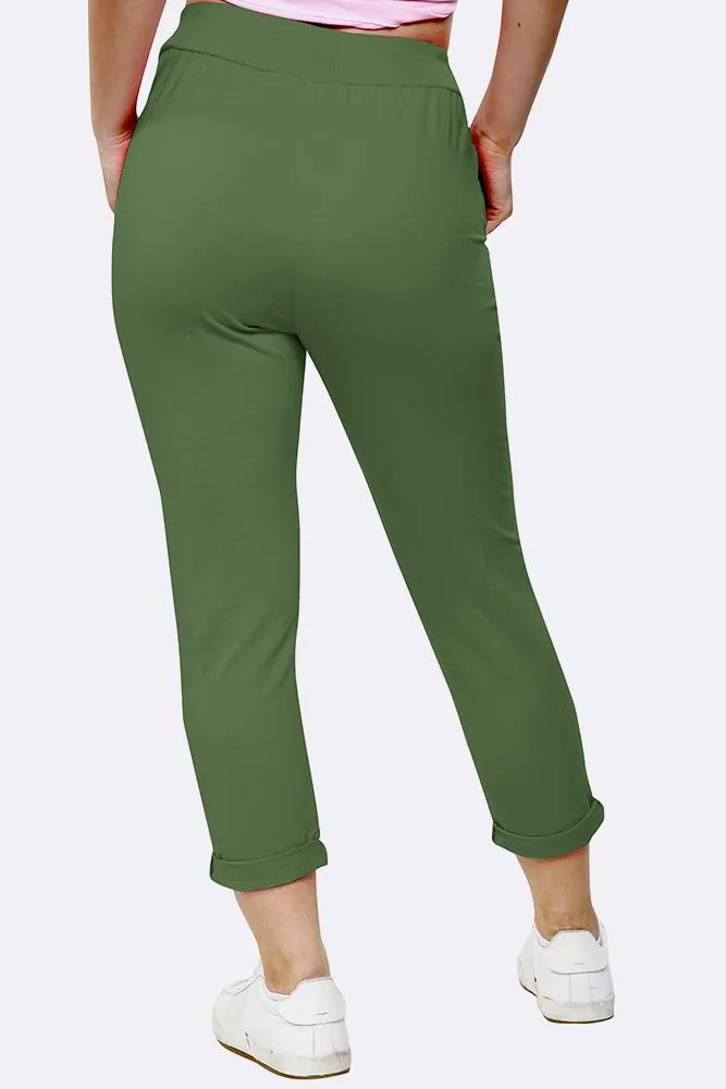 ITALIAN PLAIN POCKET TROUSERS