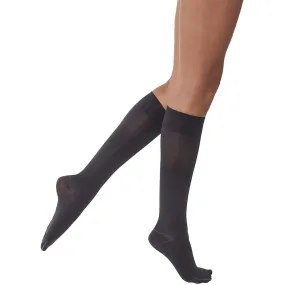 JOBST Opaque Compression Knee-High with SoftFit Band, 20-30, Closed Toe, X-Large, Classic Black