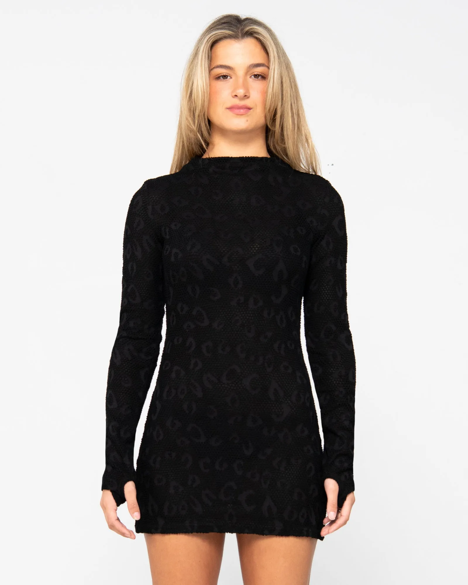 Josie Long Sleeve Lace Mini Dress