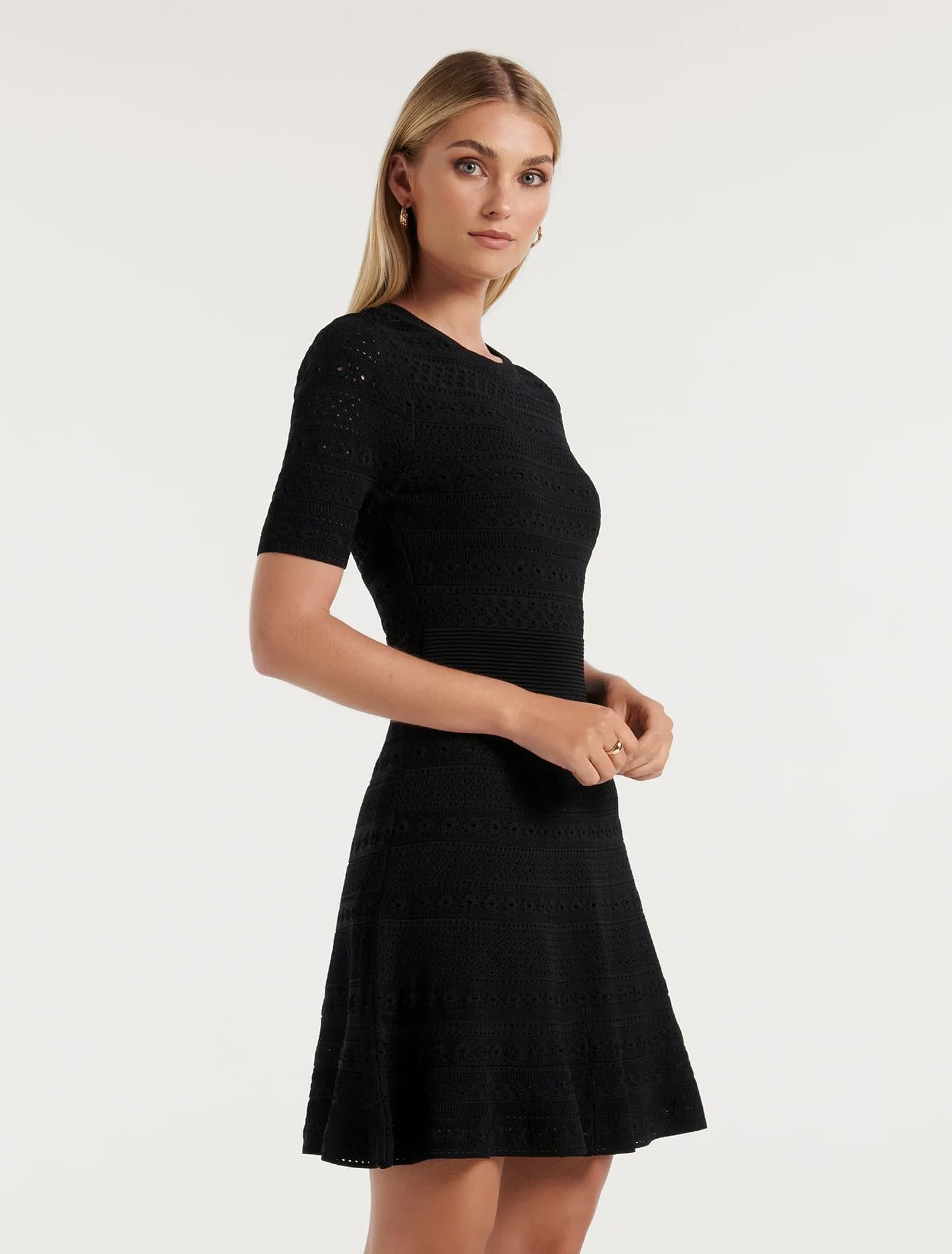 Kady Pointelle Knit Dress