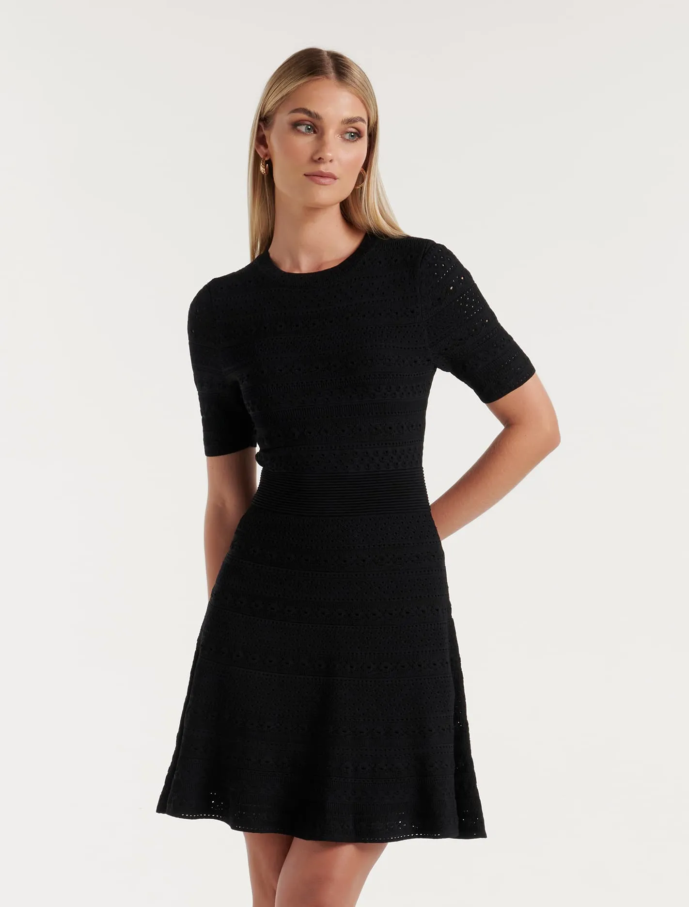 Kady Pointelle Knit Dress