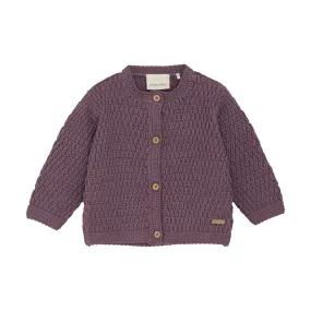 Knit Cardigan - Black Plum