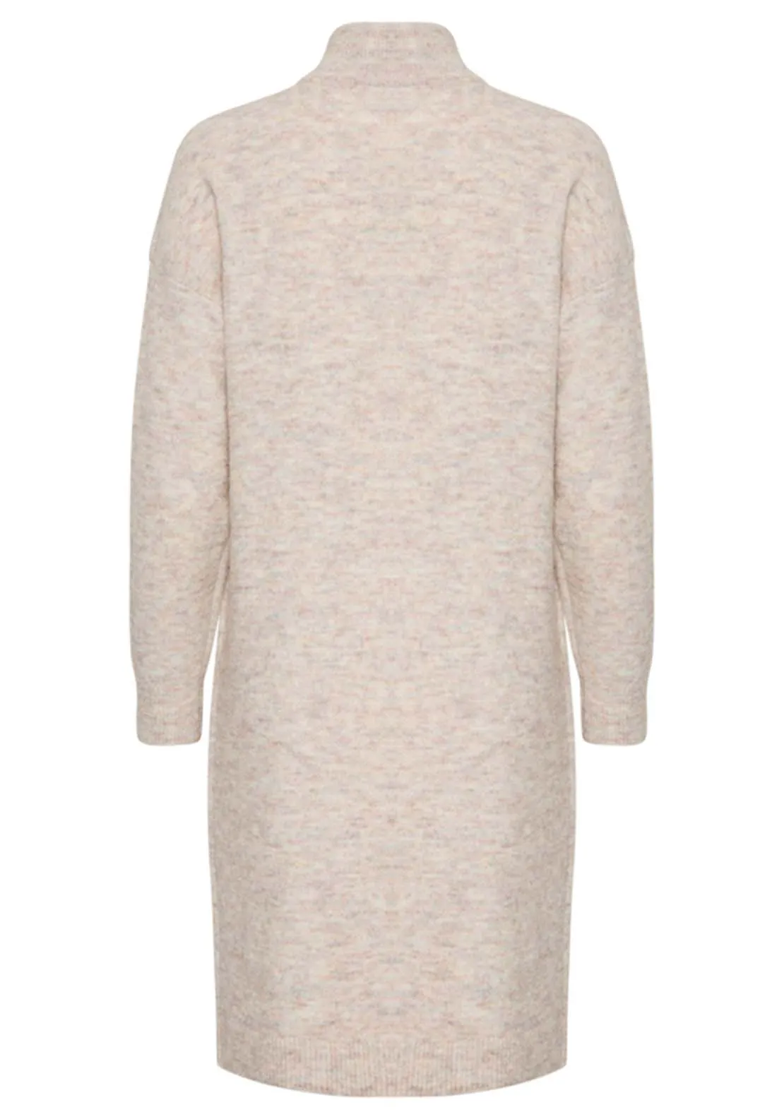 Knit Long Sleeve Dress - Limestone Melange