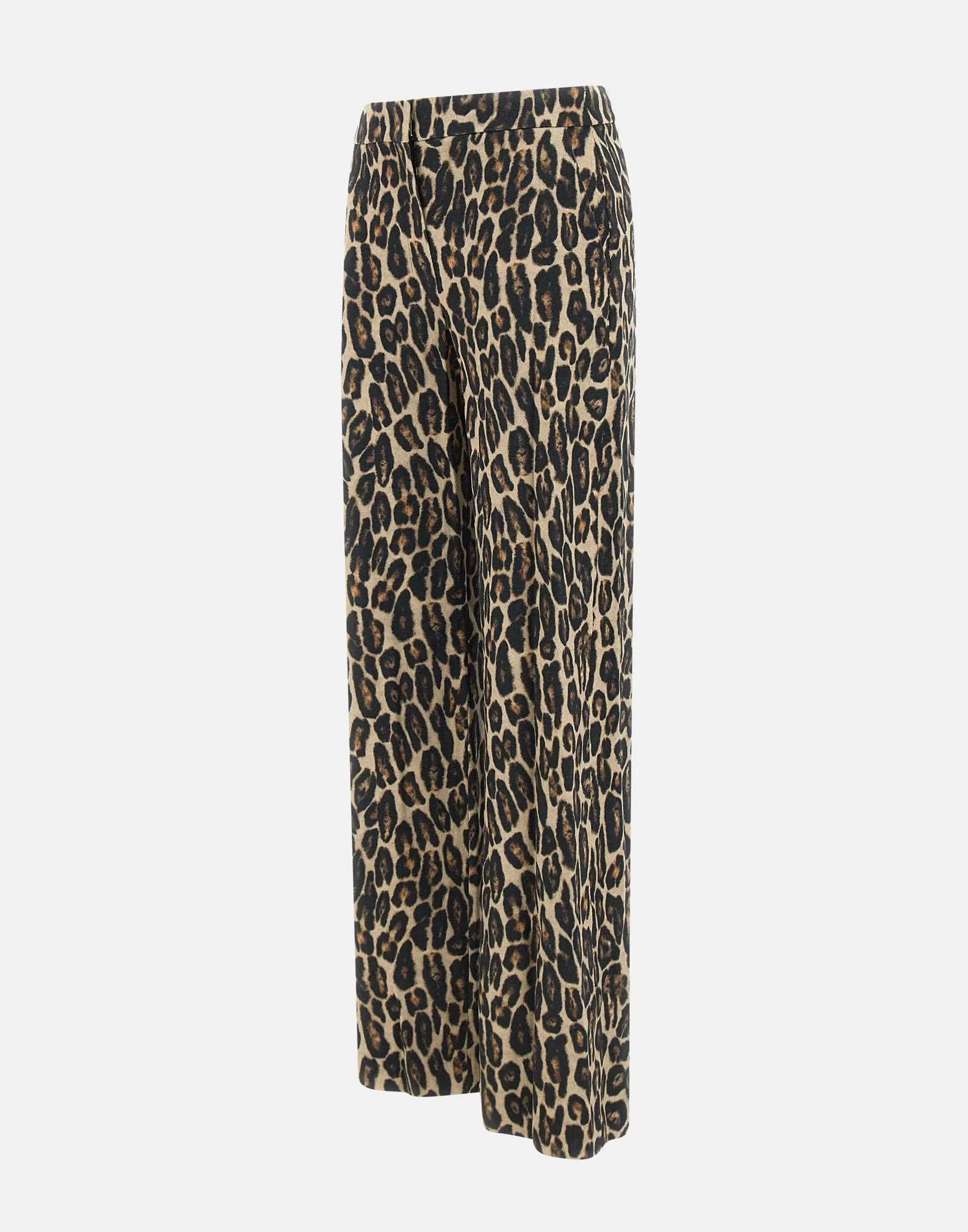 Leopard Print High Waist Trousers