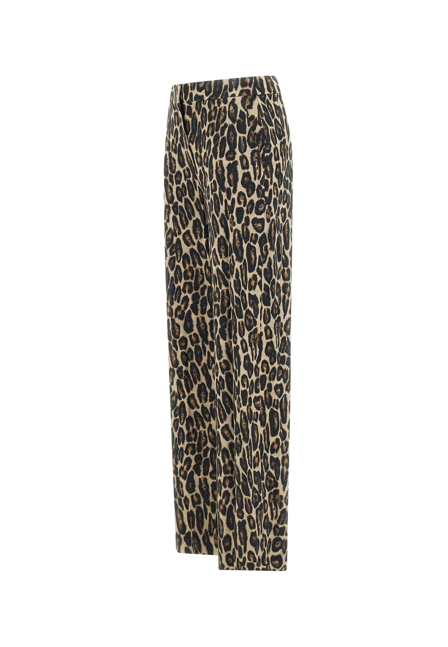 Leopard Print High Waist Trousers