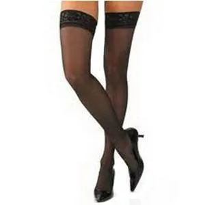 Lrg Thigh-Hi, Black, Clsd Toe Ultrasheer, 20-30 mm