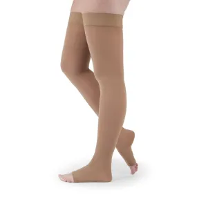 medi assure 30-40 mmHg Thigh High w/Beaded Silicone Topband Open Toe Compression Stockings