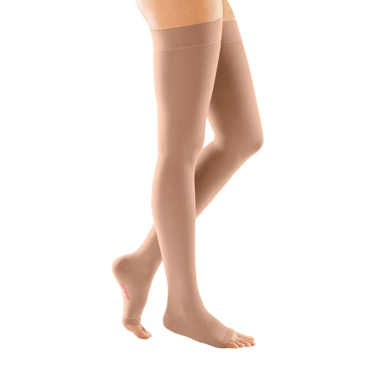 mediven forte 30-40 mmHg Thigh High w/Beaded Silicone Topband Open Toe Compression Stockings