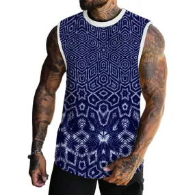 MEN'S BASIC PRINTED ROUND NECK VEST 26333709YM