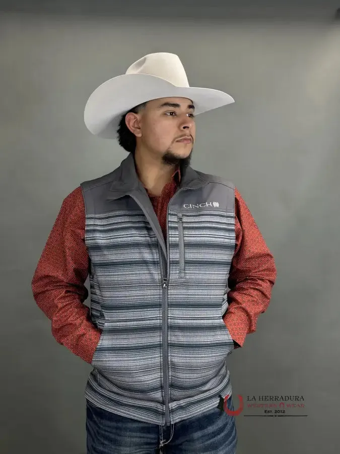 MEN’S CINCH VEST GREY AZTEC