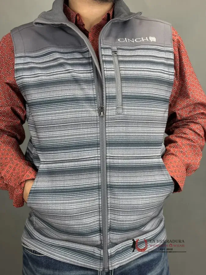 MEN’S CINCH VEST GREY AZTEC