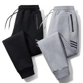 Men's Trousers Loose Fitting Sports Pants Large Straight Tube Warm Sweatpants | K176