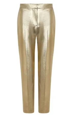 Metallic Moire Cigarette Pants