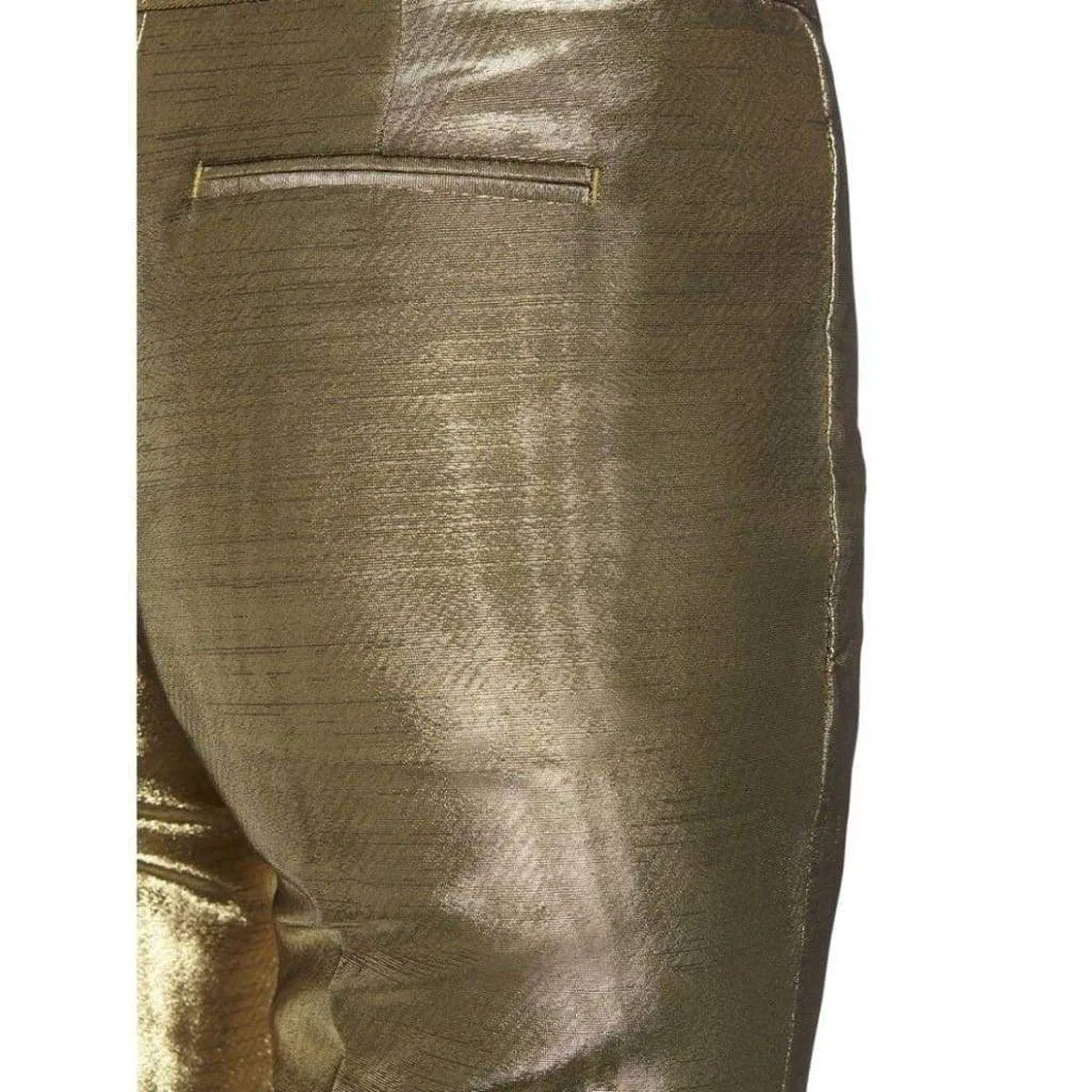 Metallic Moire Cigarette Pants