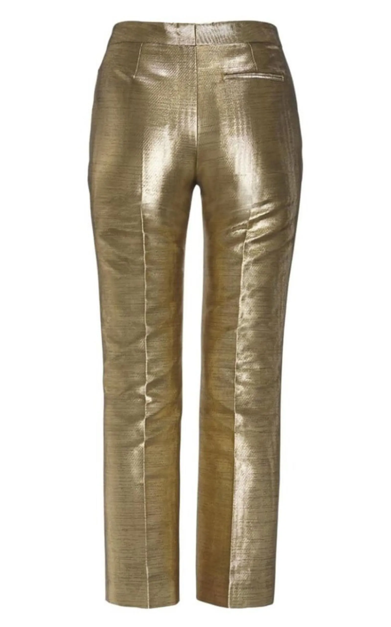 Metallic Moire Cigarette Pants