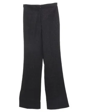 Metallic Pattern Black Trousers - W26 L32