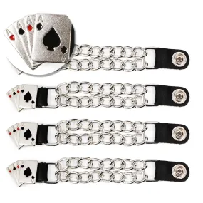 Milwaukee Leather 4 Aces Medallion Vest Extender - Double Chrome